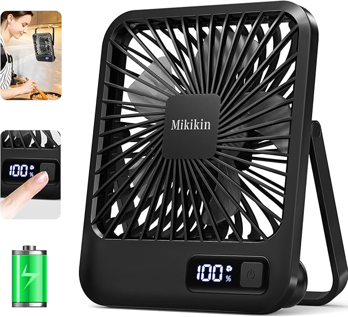 Desk Fan Battery Operated, Portable USB
